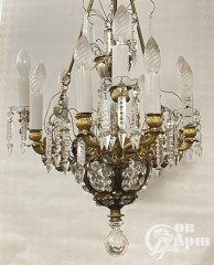 Люстра в стиле ампир бронза, хрусталь